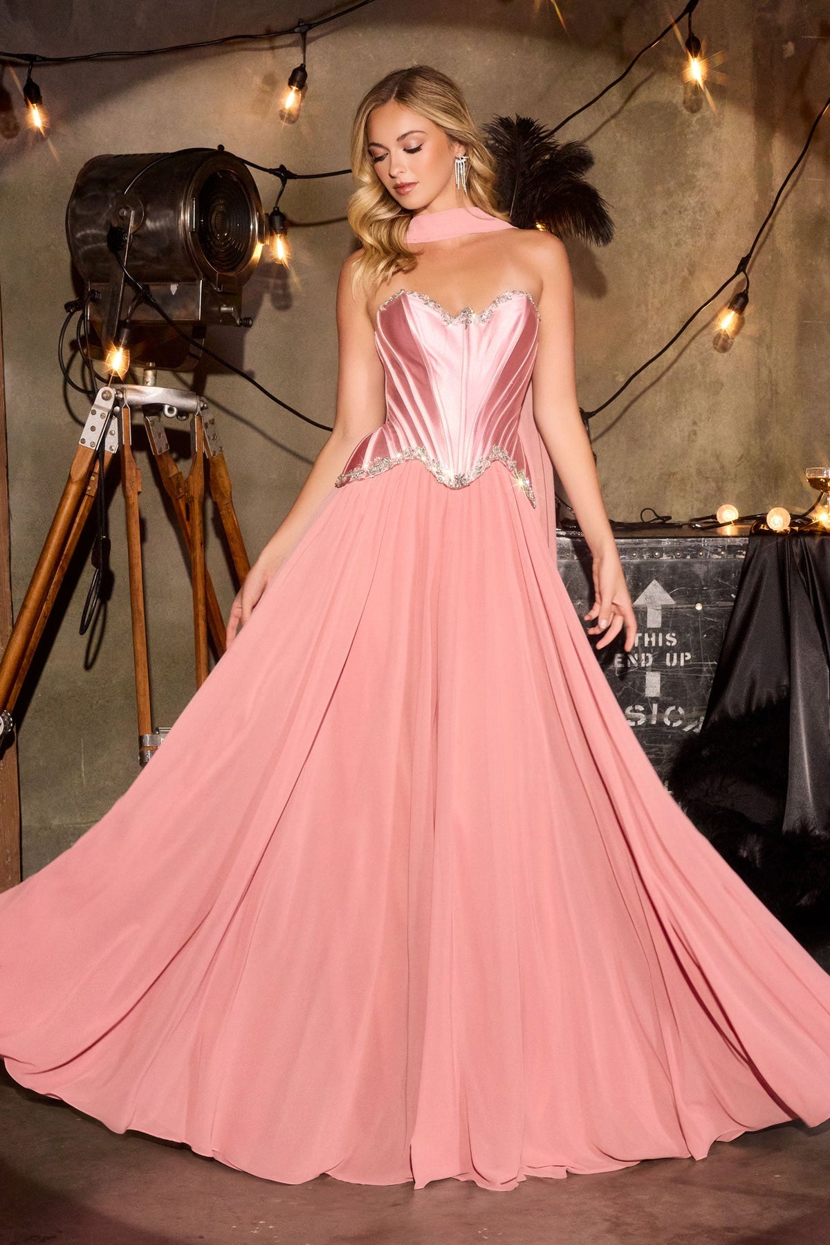 Ladivine by Cinderella Divine cd668-dusty-rose-front