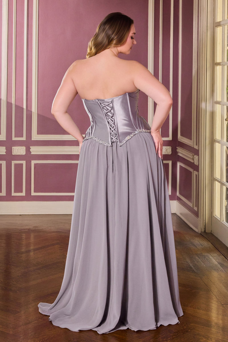 Ladivine by Cinderella Divine cd668c-dark-silver-back