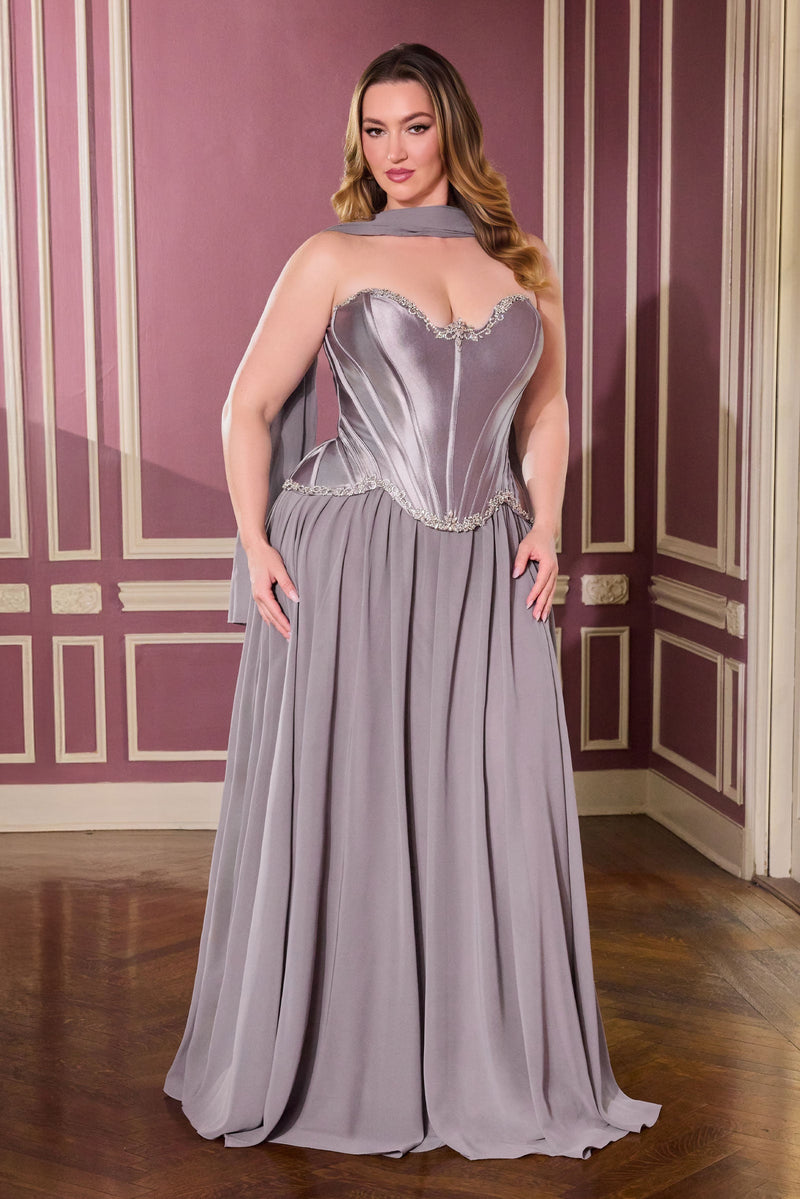 Ladivine by Cinderella Divine cd668c-dark-silver-front