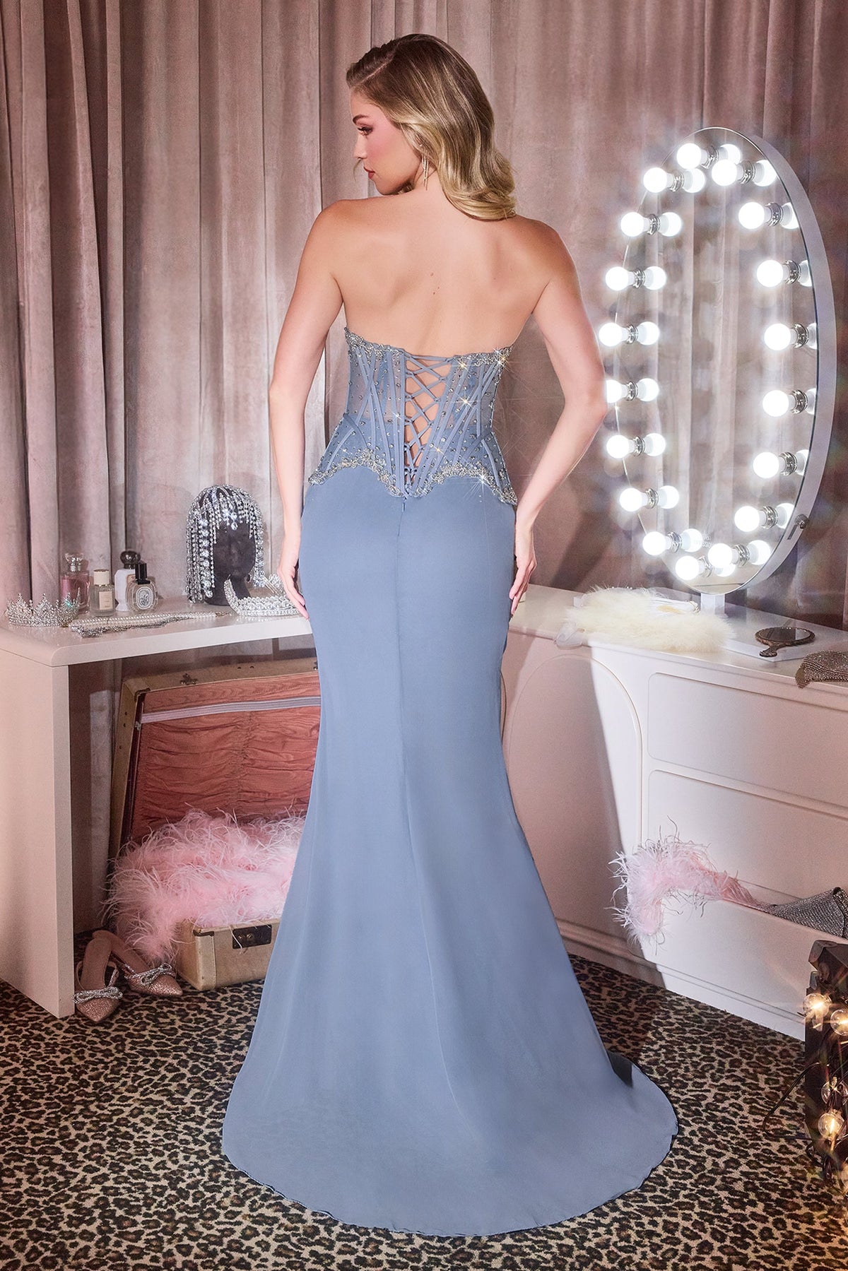 Ladivine by Cinderella Divine cd669-smoky-blue-back