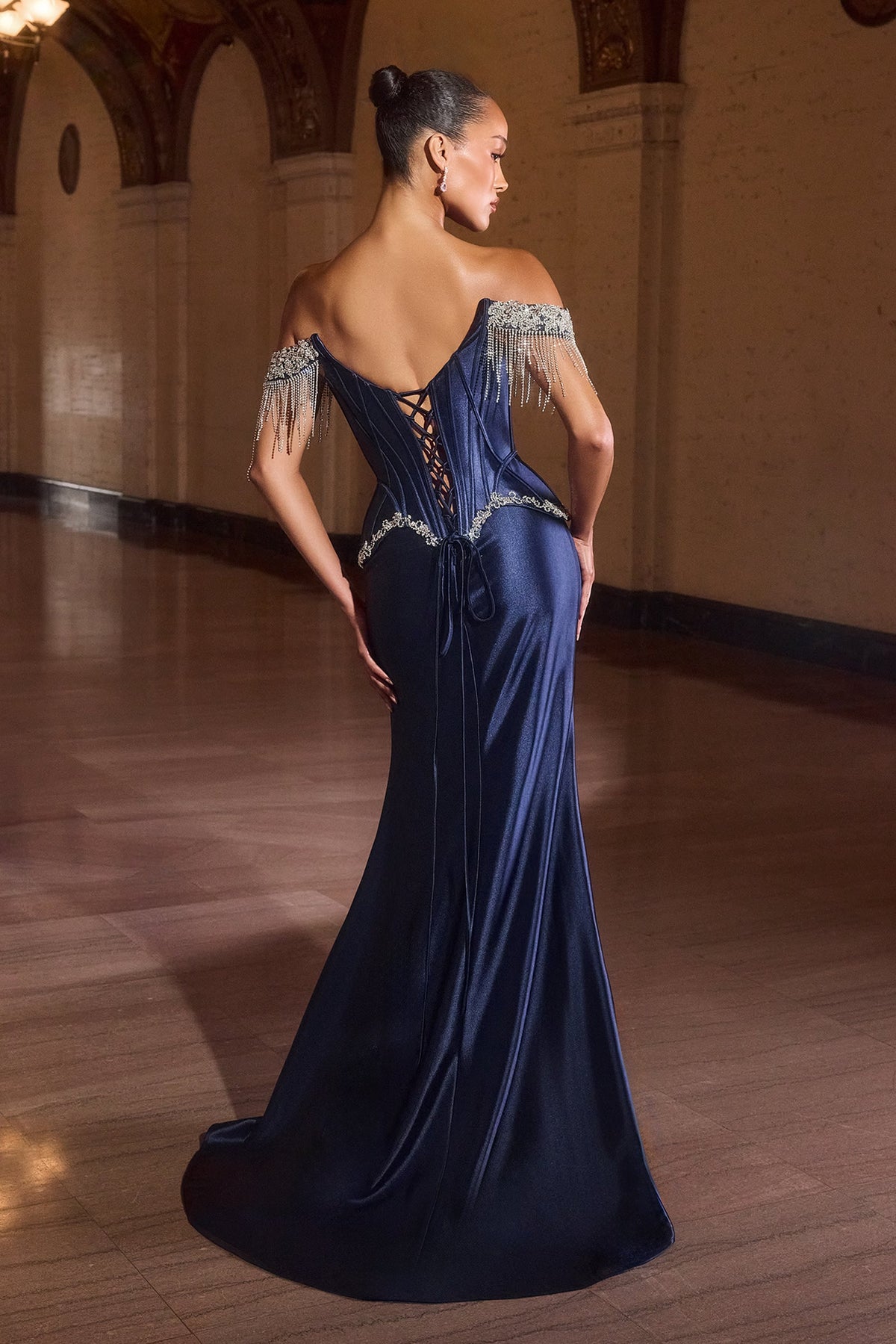 Ladivine by Cinderella Divine cd688-navy-back