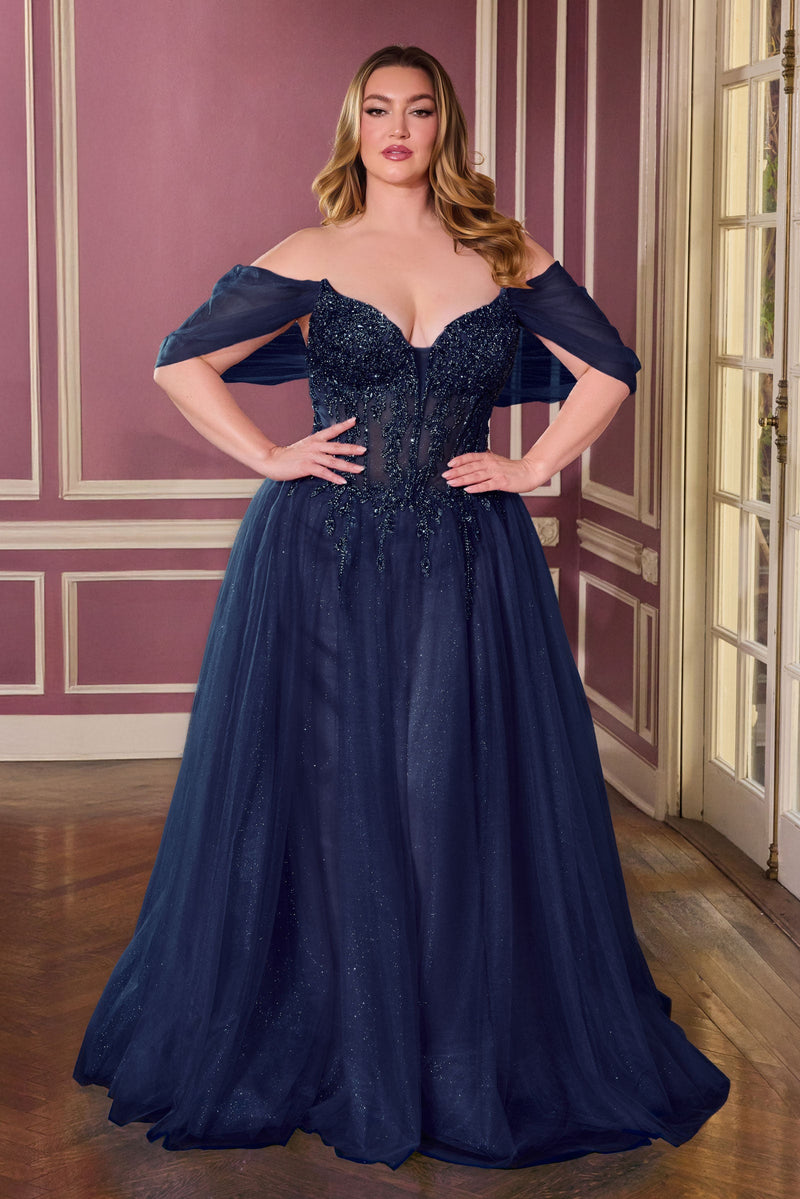 Ladivine by Cinderella Divine cd721c-navy-front