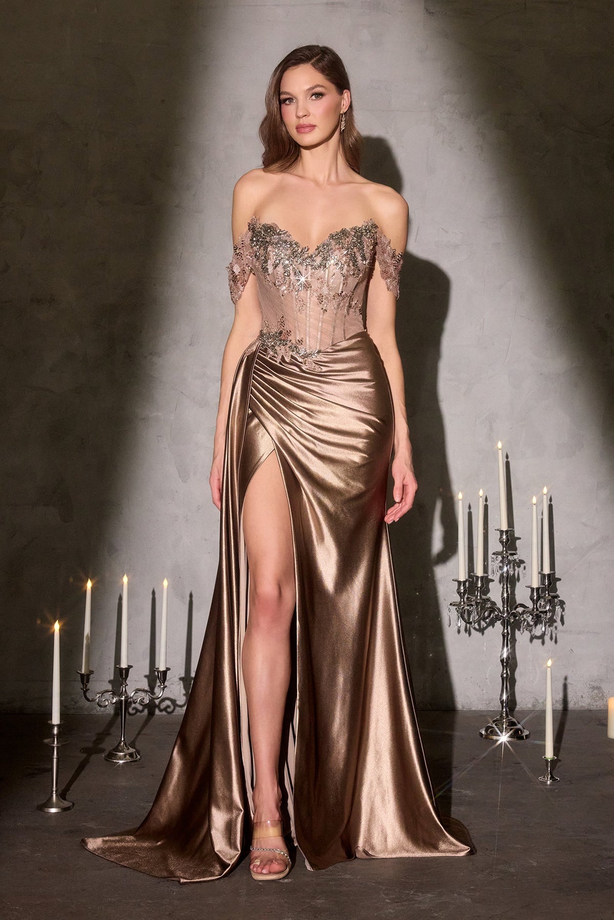 Ladivine by Cinderella Divine cds554-mocha-gold-front