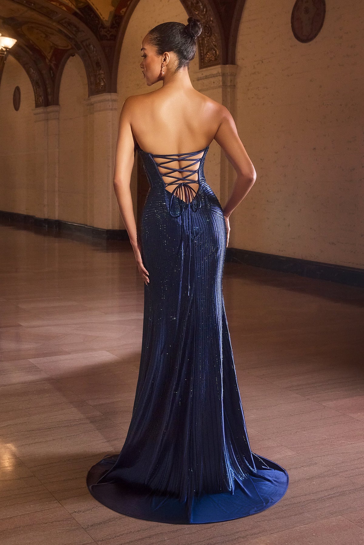 Ladivine by Cinderella Divine ck918-navy-back