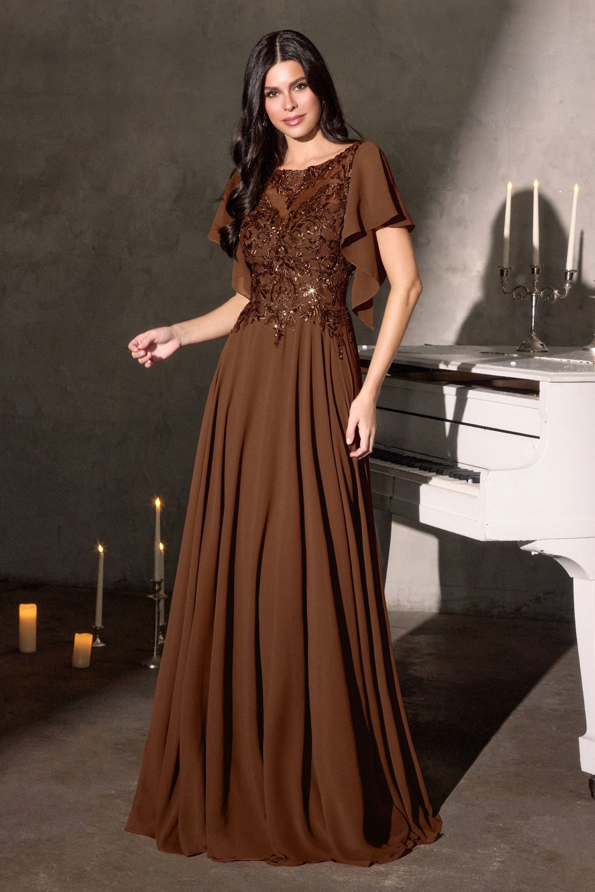 Ladivine by Cinderella Divine cl09-brown-front