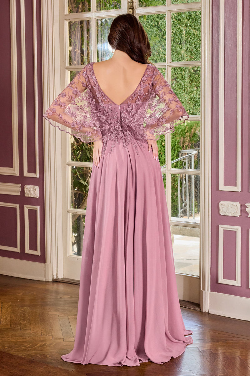 Ladivine by Cinderella Divine cl10-dusty-mauve-back