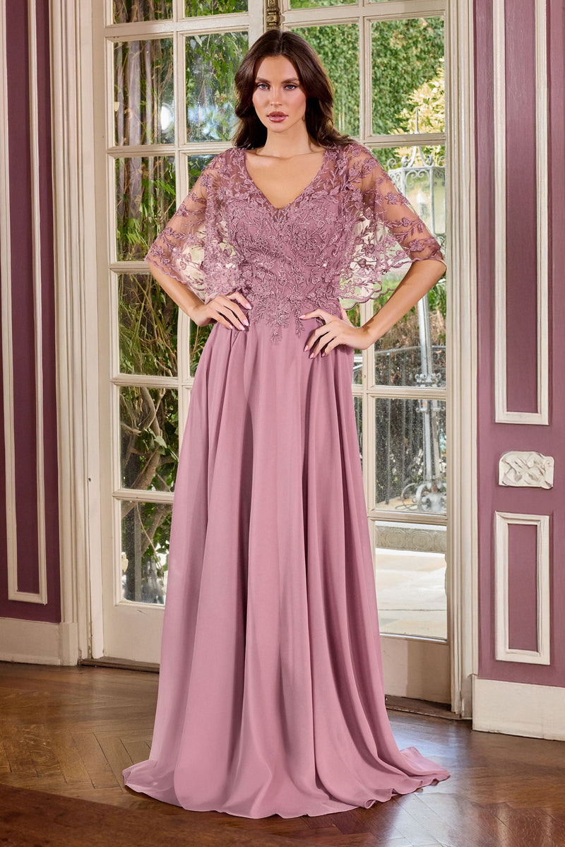 Ladivine by Cinderella Divine cl10-dusty-mauve-front