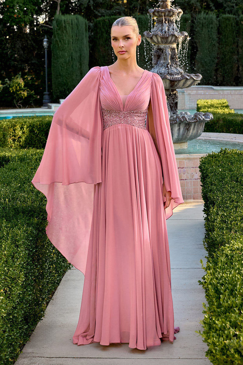 Ladivine by Cinderella Divine cm8244-dusty-rose-front