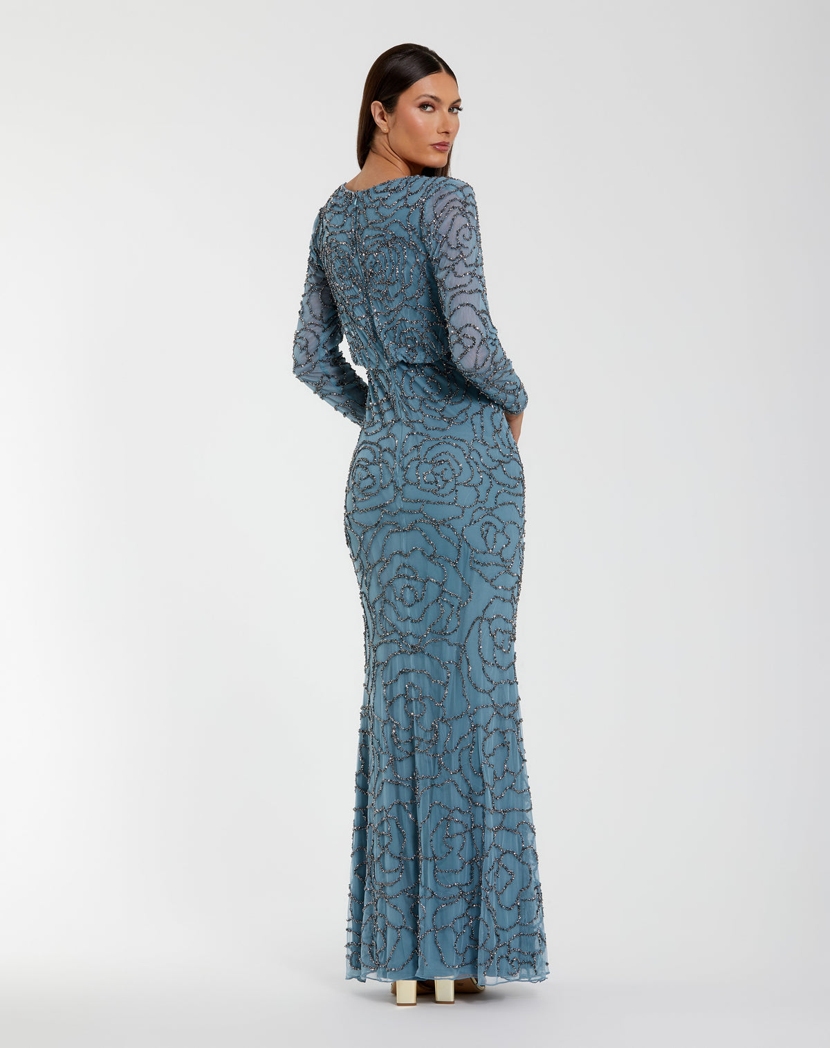 Mac Duggal 6189-smokyblue-bk