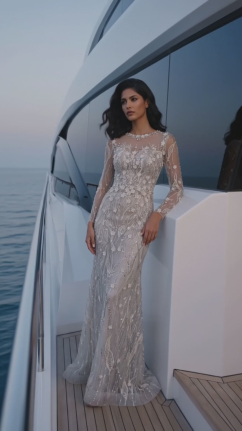 Terani 271GL8443 designer dress video