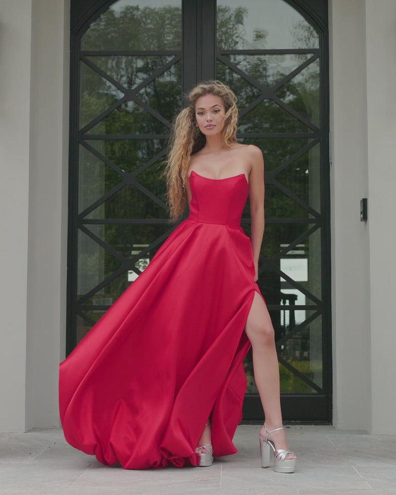 Faviana E11670 designer dress video