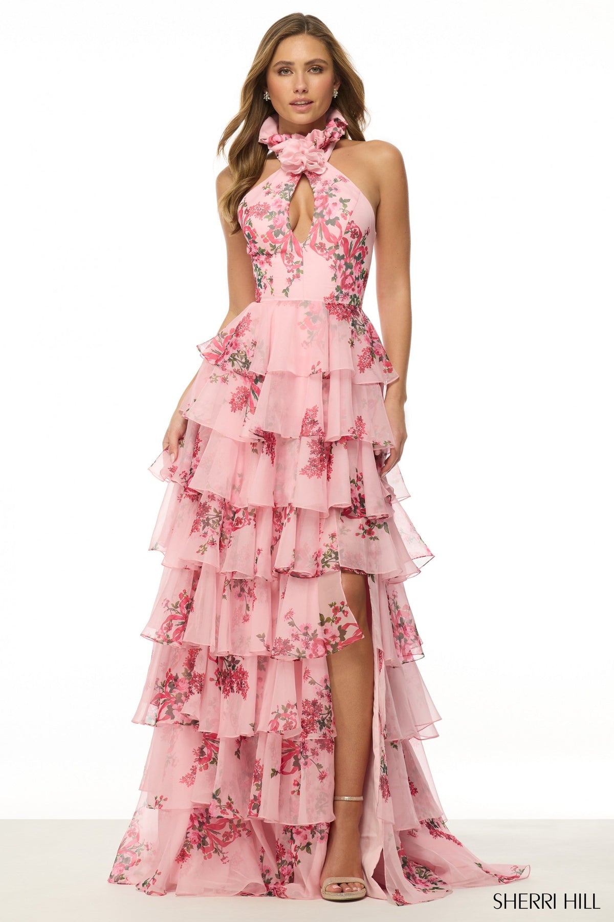 Sherri Hill 57251-pinkprint-dress-1
