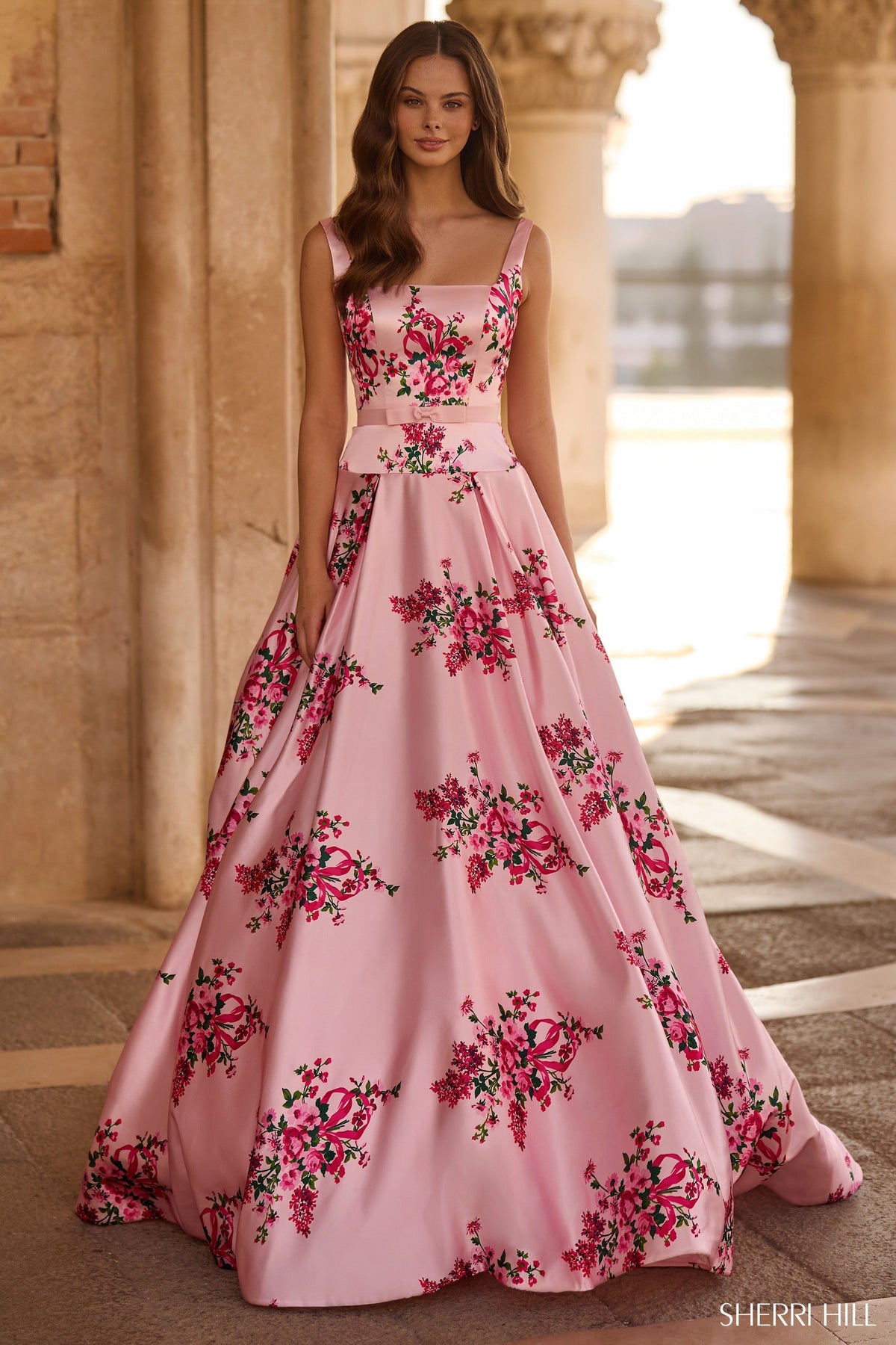 Sherri Hill 57481-pinkprint-dress-1