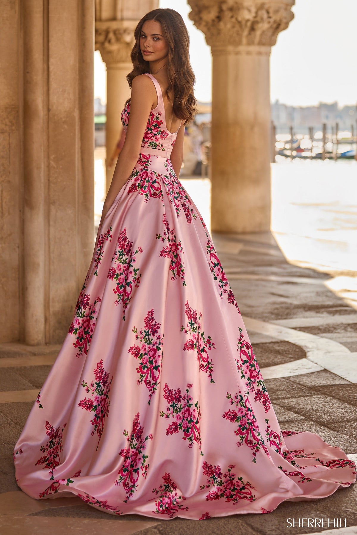 Sherri Hill 57481-pinkprint-dress-2