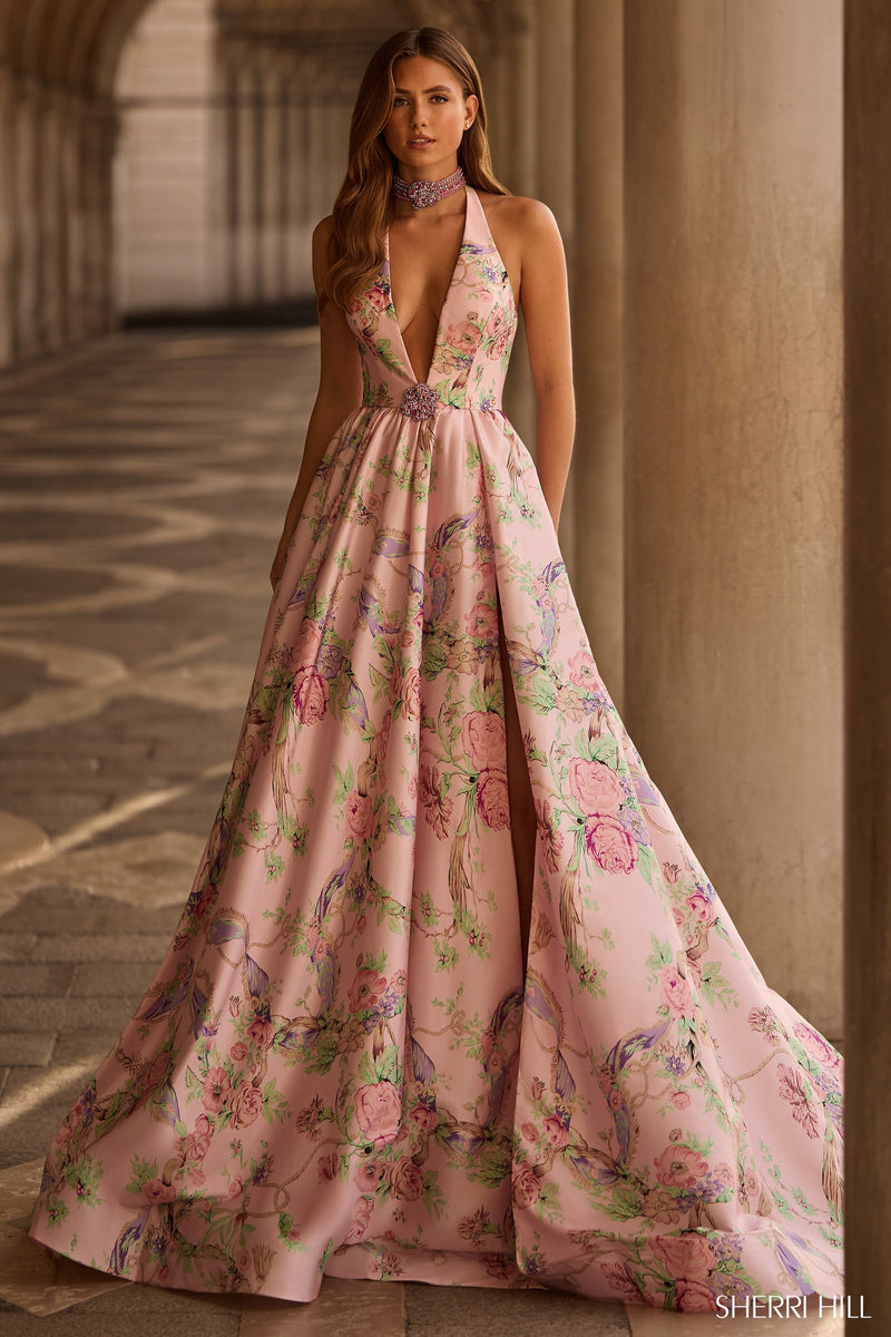 Sherri Hill 57600-lightpinkprint-dress-1