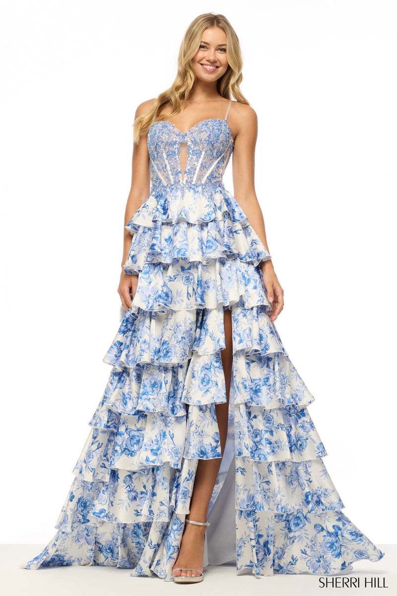 Sherri Hill 57662-ivoryblue-dress-1