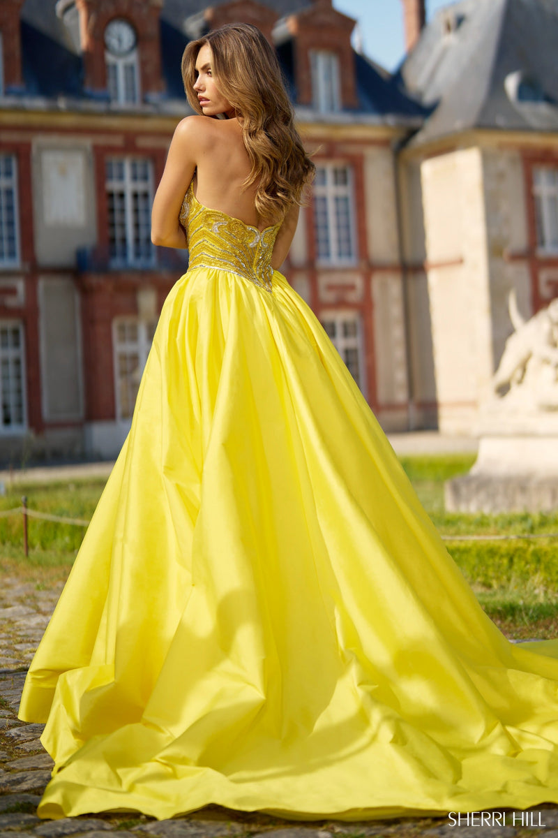 Sherri Hill 67019-yellowsilver-dress-3