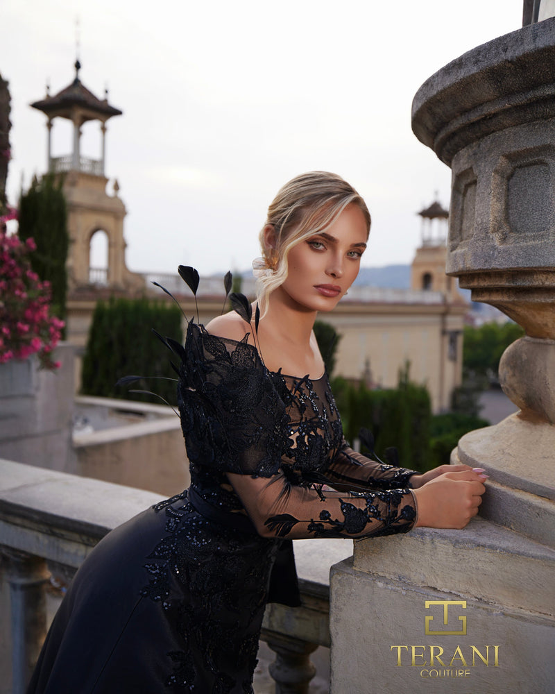 Terani 261M6410_Black_Nude_F2