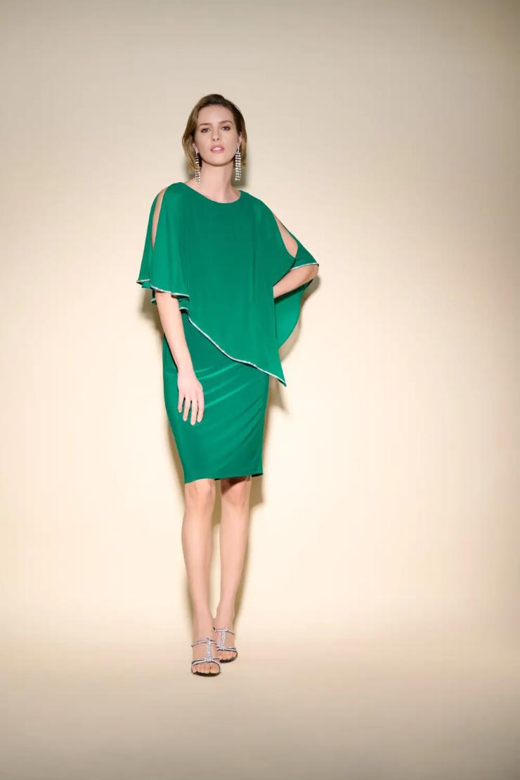 Joseph Ribkoff 233708 Emerald Green Pleated Dress